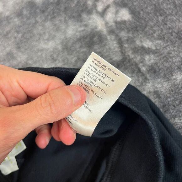 Maeve Anthropologie Ponte Knit Flare Split Ankle Pants Pull On Black Women's S - Picture 6 of 13